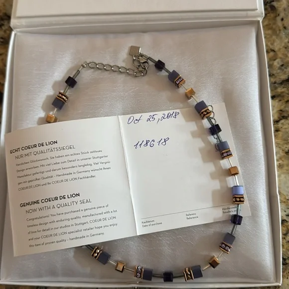 Coeur de Lion Purple & Gold necklace - Picture 4 of 6